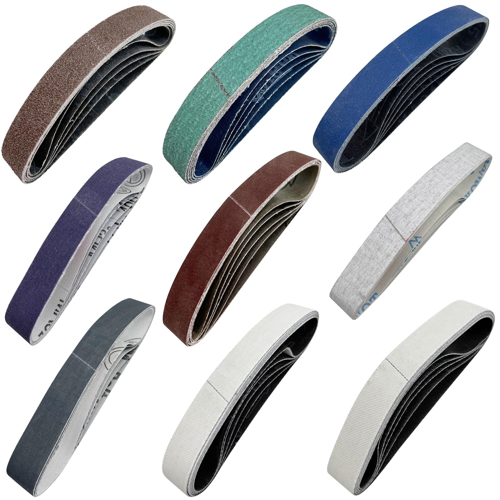 Huanlemai45 Pcs 3/4" x 12" Replacement Sanding Belt Kit for Work Sharp Knife & Tool Sharpener Ken Onion Edition (WSKTS-KO), 80/120/240/400/600/800/1000/2500/5000 Grits