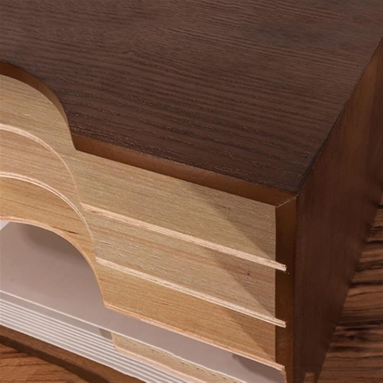 CD Storage Holder Vinyl Record Storage, Tabletop Box Case, Album Holder, Oak CD Crate with Removable Partition, Holds up to 40 Records for Albums