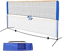F2C Portable Height Adjustable Tennis Net 10FT x 5FT - Badminton, Pickleball, Kids Volleyball, Soccer Tennis w/ Steel Frame & Carrying Bag