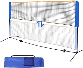 F2C Portable Height Adjustable Tennis Net 10FT x 5FT - Badminton, Pickleball, Kids Volleyball, Soccer Tennis w/ Steel Frame & Carrying Bag