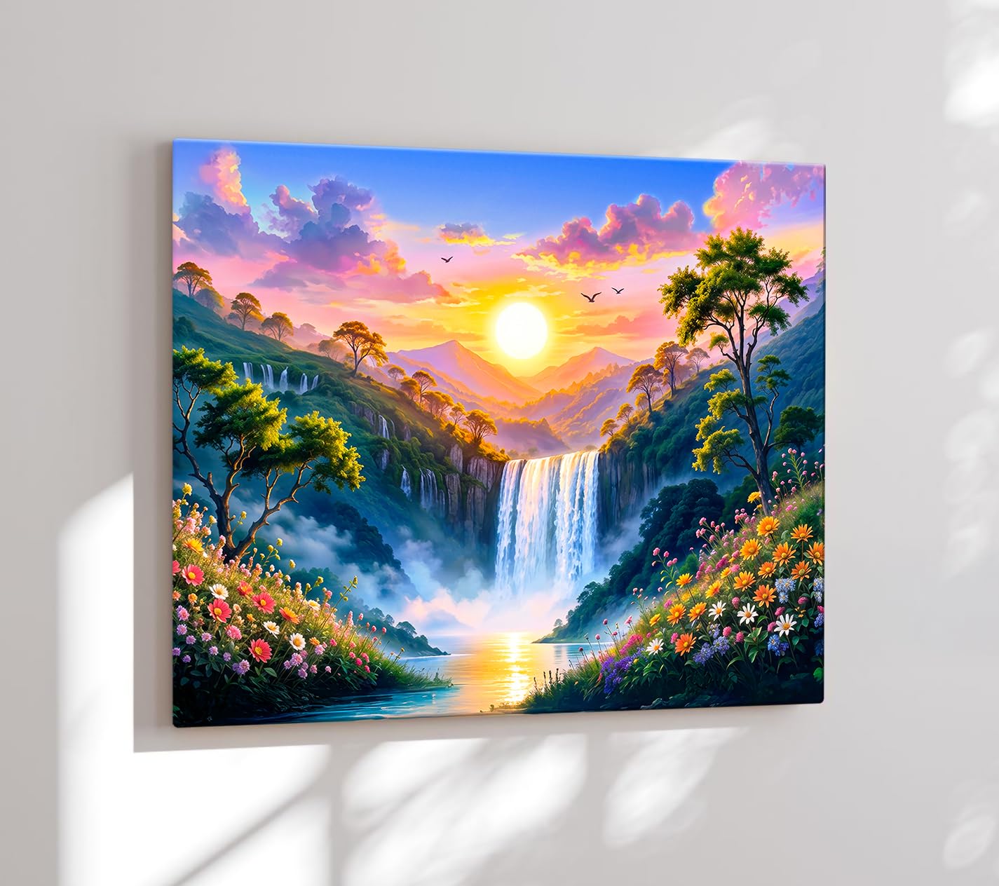 ArtX Canvas Rising Sun Painting For Vastu, Big Size Wall Art