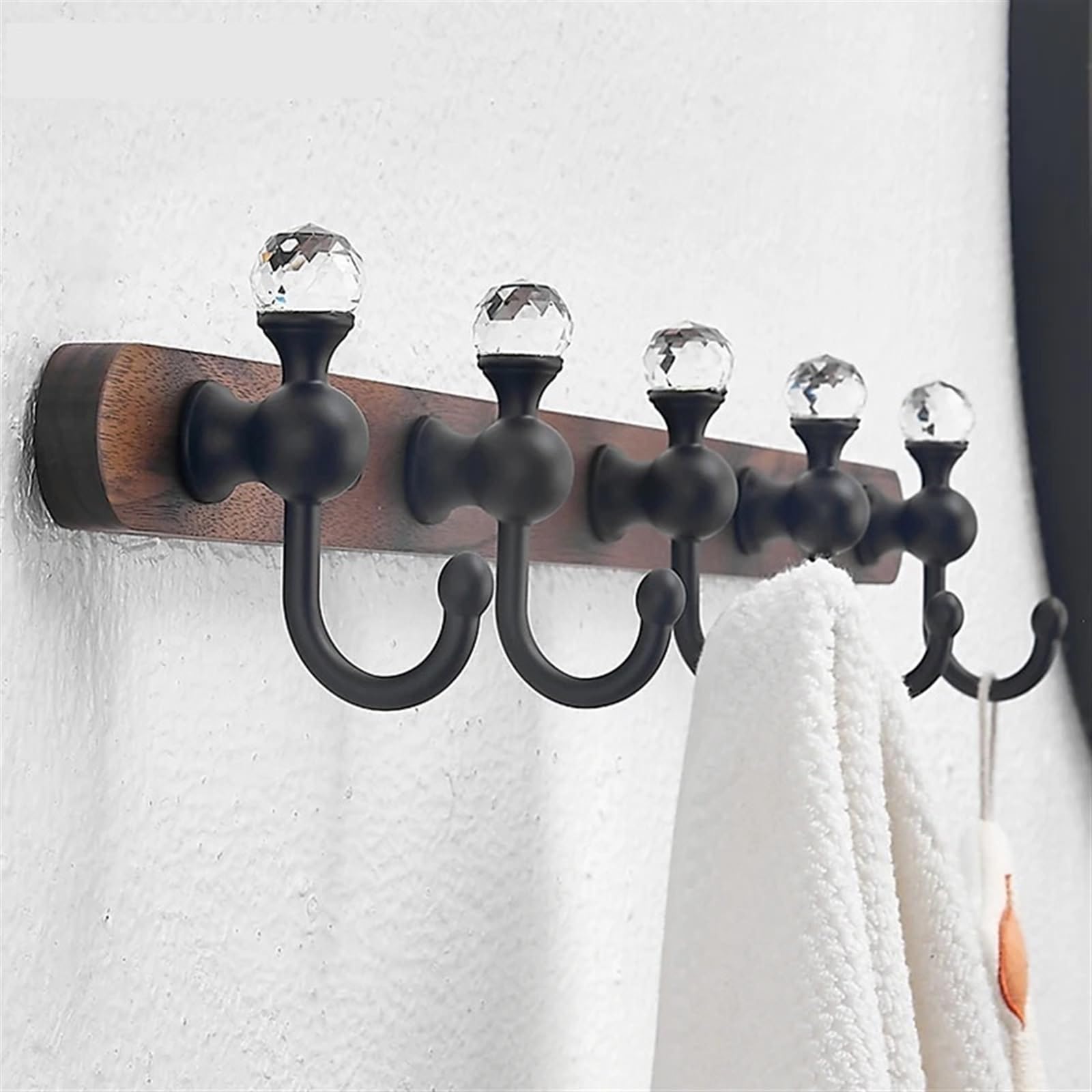 Percheros de Pared de Madera, Ganchos de Madera de Nogal para Colgar Ropa, Toallas, Mantas, Sombreros, Mochilas, percheros.
