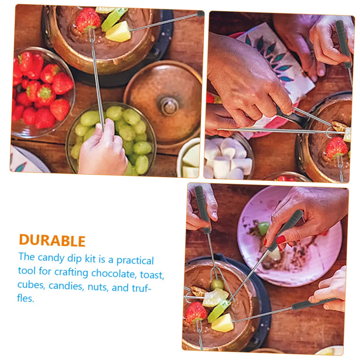 CIYODO Candy Dipping Tool Kit Stainless Steel Forks Dipping Forks for Chocolate Making