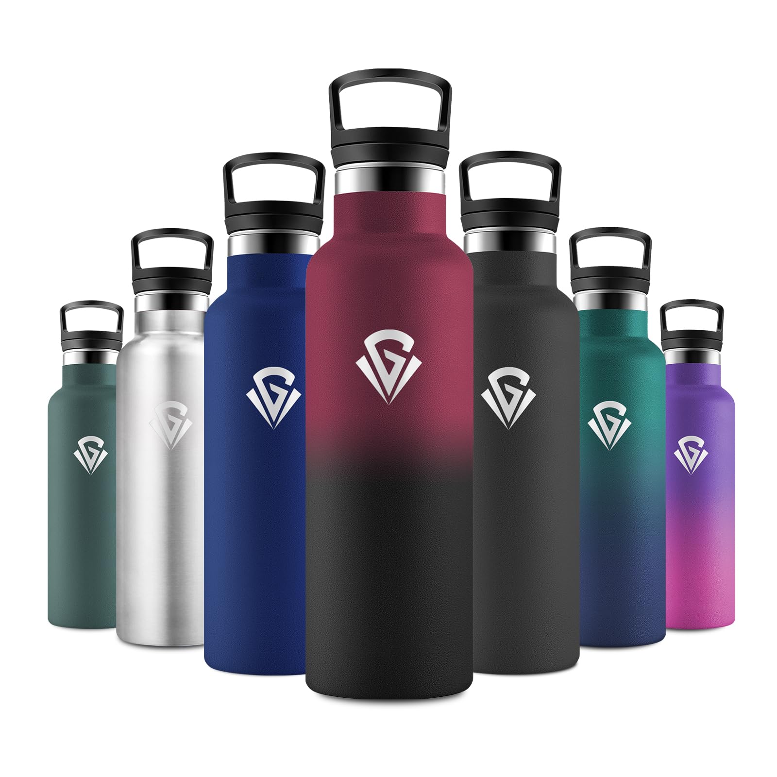 JAPORIA 500ml Thermal Water Bottle with Straw, Water Bottles for Carbonated Drinks, BPA Free, Leak-Proof, School, Camping