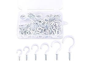Glarks Screw in Wall Hooks Kit 100 Pieces Ceiling Hooks