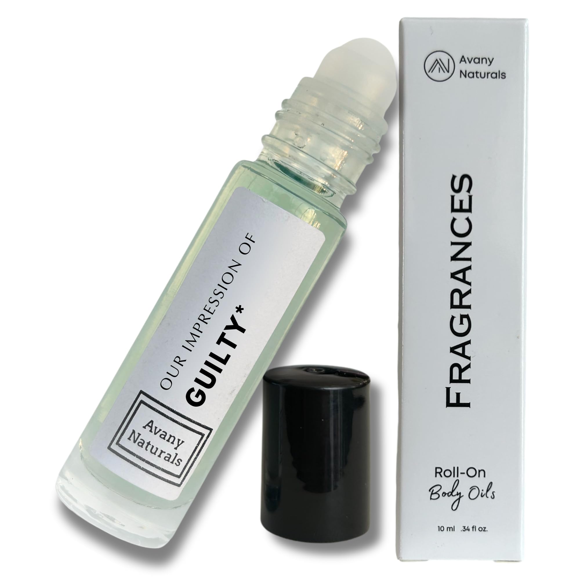 Solid Cologne Men - Long Lasting Colognes, Mens Perfume Samplers, Alt Body Fragrance Roll on with Bigger Bottle & Rollerball, Travel Size TSA Approved (.33 OZ, Guilty)