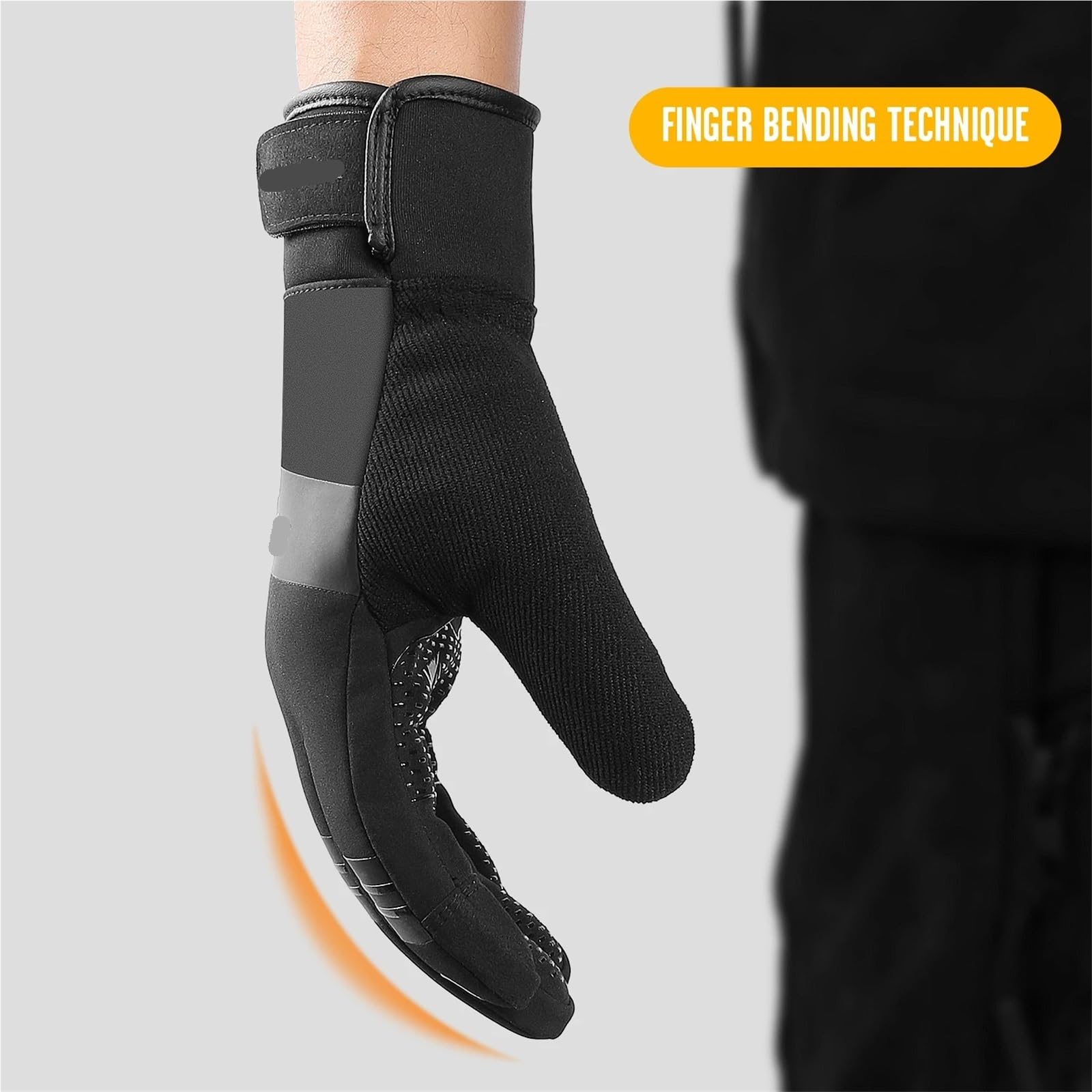 Gants d'escalade Gants d'escalade Gants de Moto d'hiver Scooter en Plein air Coupe-Vent Gants de Ski d'équitation Gants de vélo Chauds Noir Cyclisme pour Escalade(S)