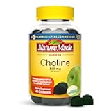 Choline Supplements, Supports Liver Health, Nervous System Function and Brain Health, 40 Vegan Gummies, 20 Day Supply