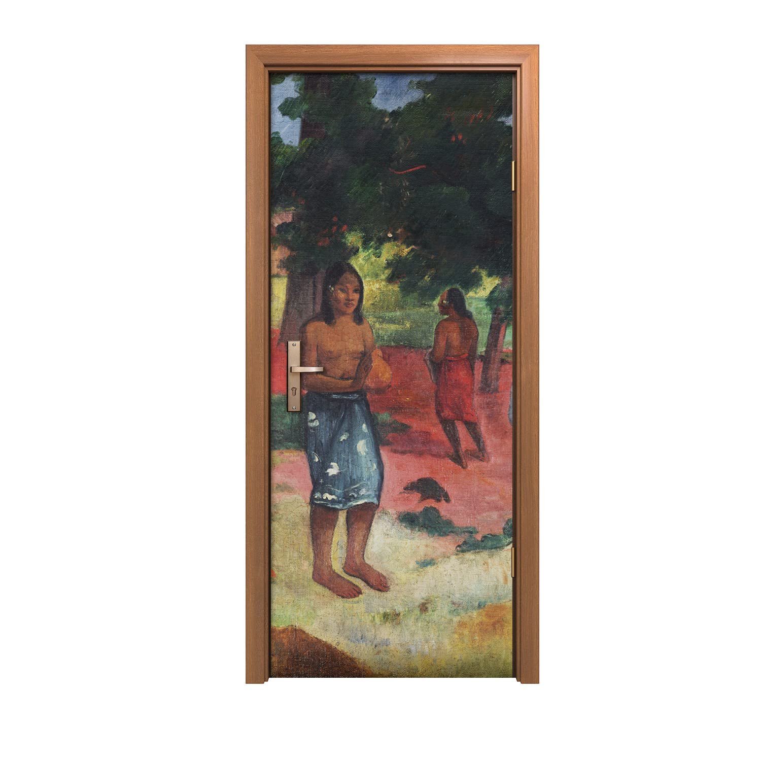 Autocollant de porte 90x200cm Coloray Gauguin pour décoration murale de design d'intérieur