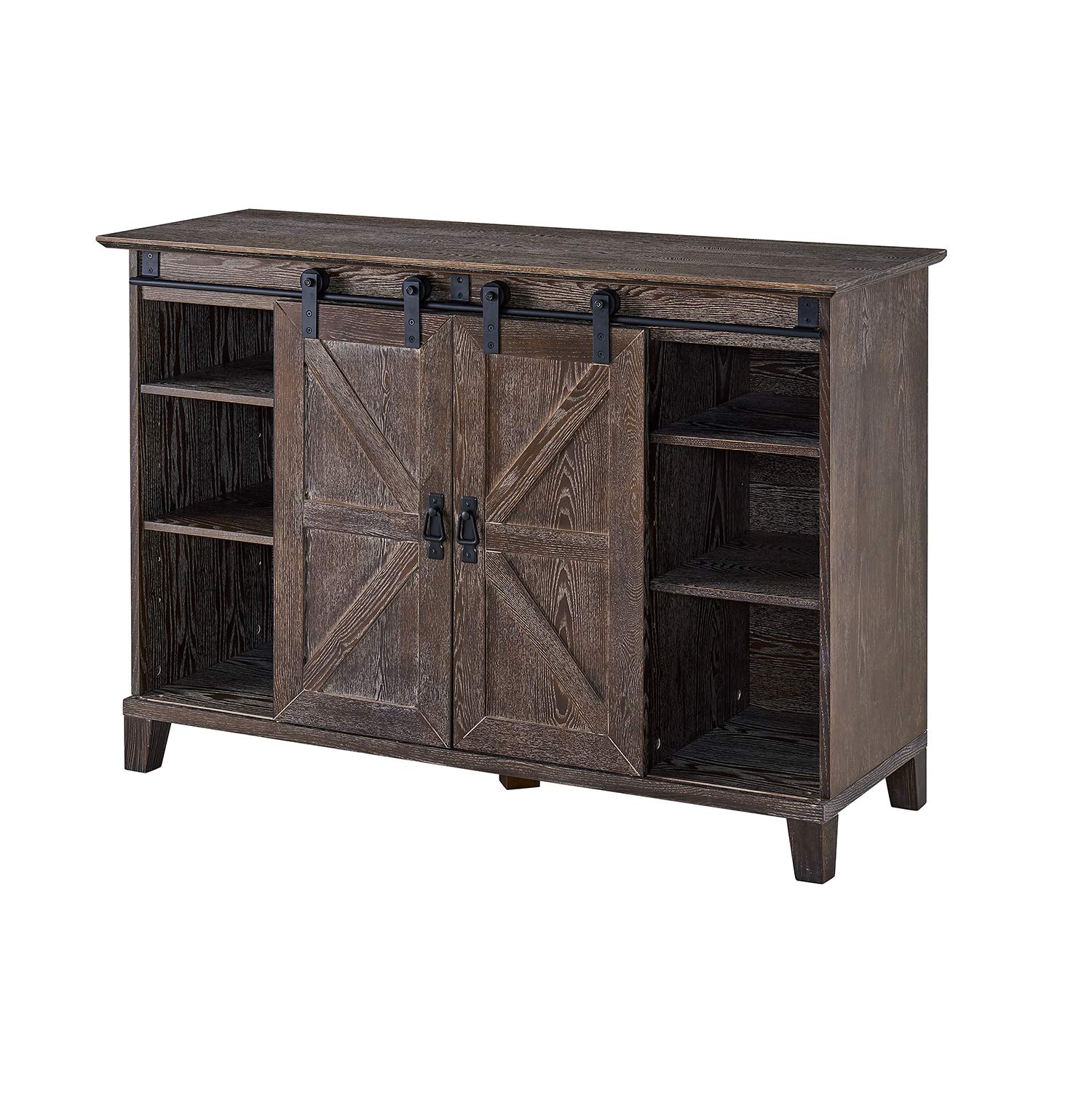 SEI Furniture Holmes Barn Door TV Stand, Brown