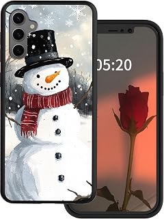 for Samsung Galaxy S25 Phone Case 6.2" 2025 with Snowman Design for Women Men Slim Soft TPU Silicone Wireless Charging Anti-Scratch Shookproof Protection Cover Case for Galaxy S25 5G