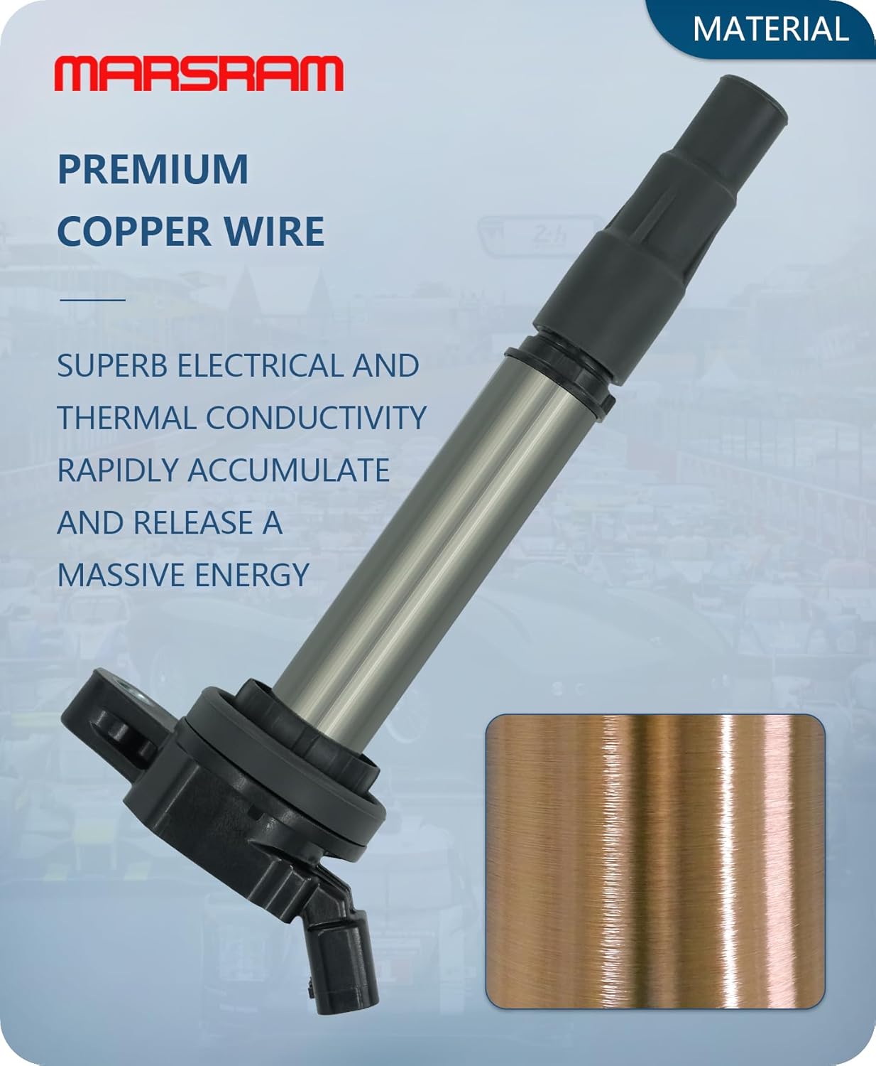 Marsram Ignition Coil UF596 Compatible with 1.8 L4 Toyota Corolla Matrix Prius Lexus CT200h Scion Pontiac 2009 2010 2011 2012 2013 2014 2015 2016 2017#Replacement C1714 90919-02258
