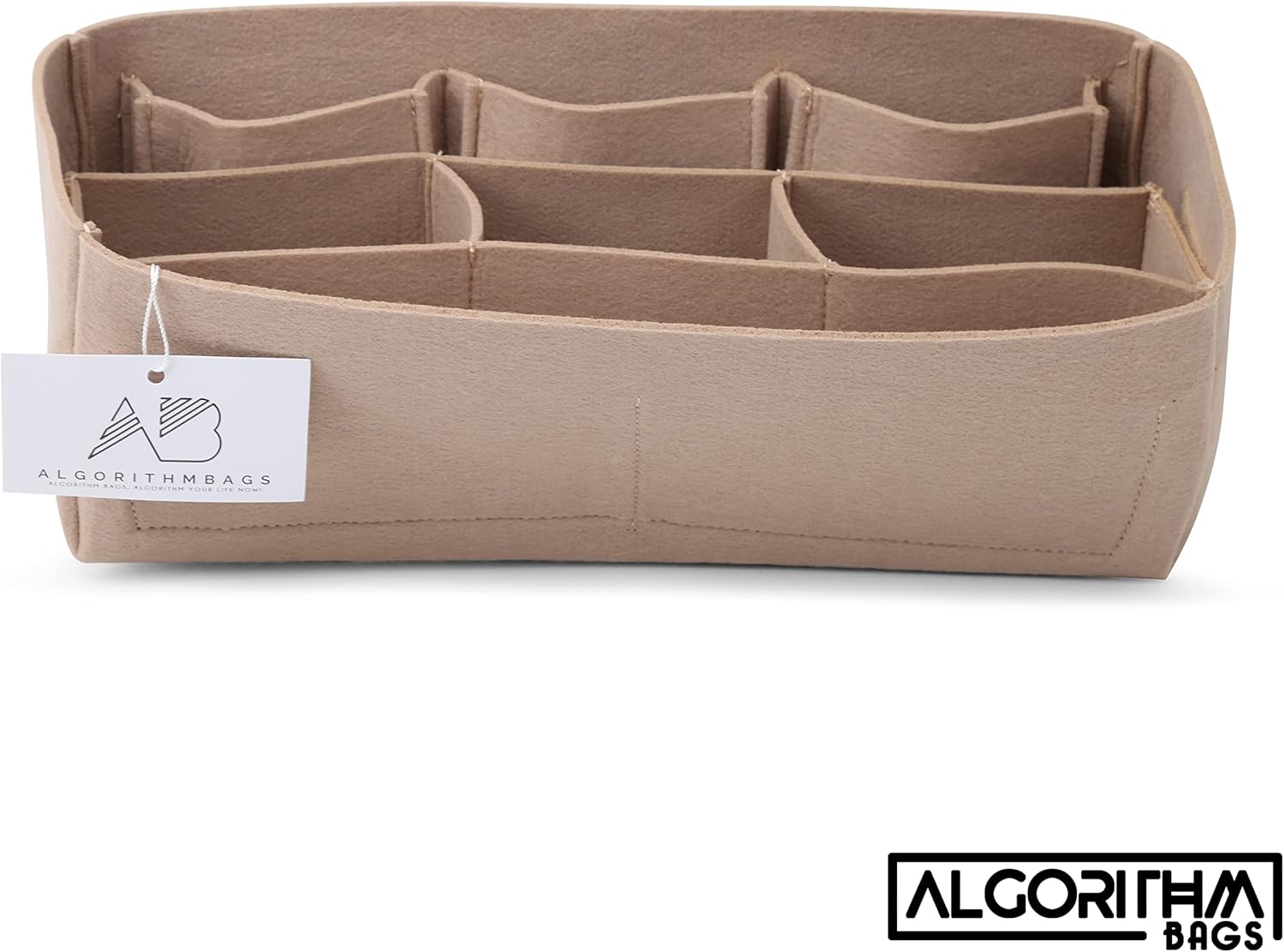 Designed for LV Artsy MM GM | Luxury Purse Organizer Insert, 2.5mm Felt Beige Liner Shaper (Taupe, GM)