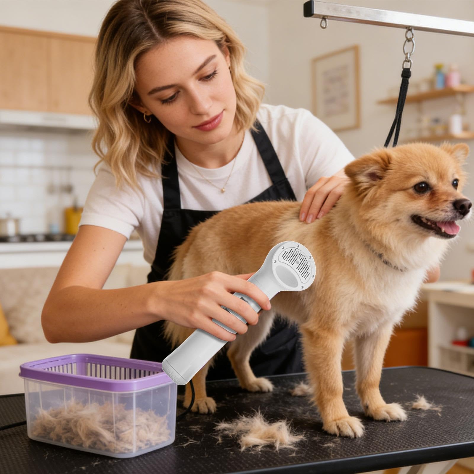 Kit de Aspiradora y Cepillo para Mascotas Aspiradora Inalámbrica Silenciosa