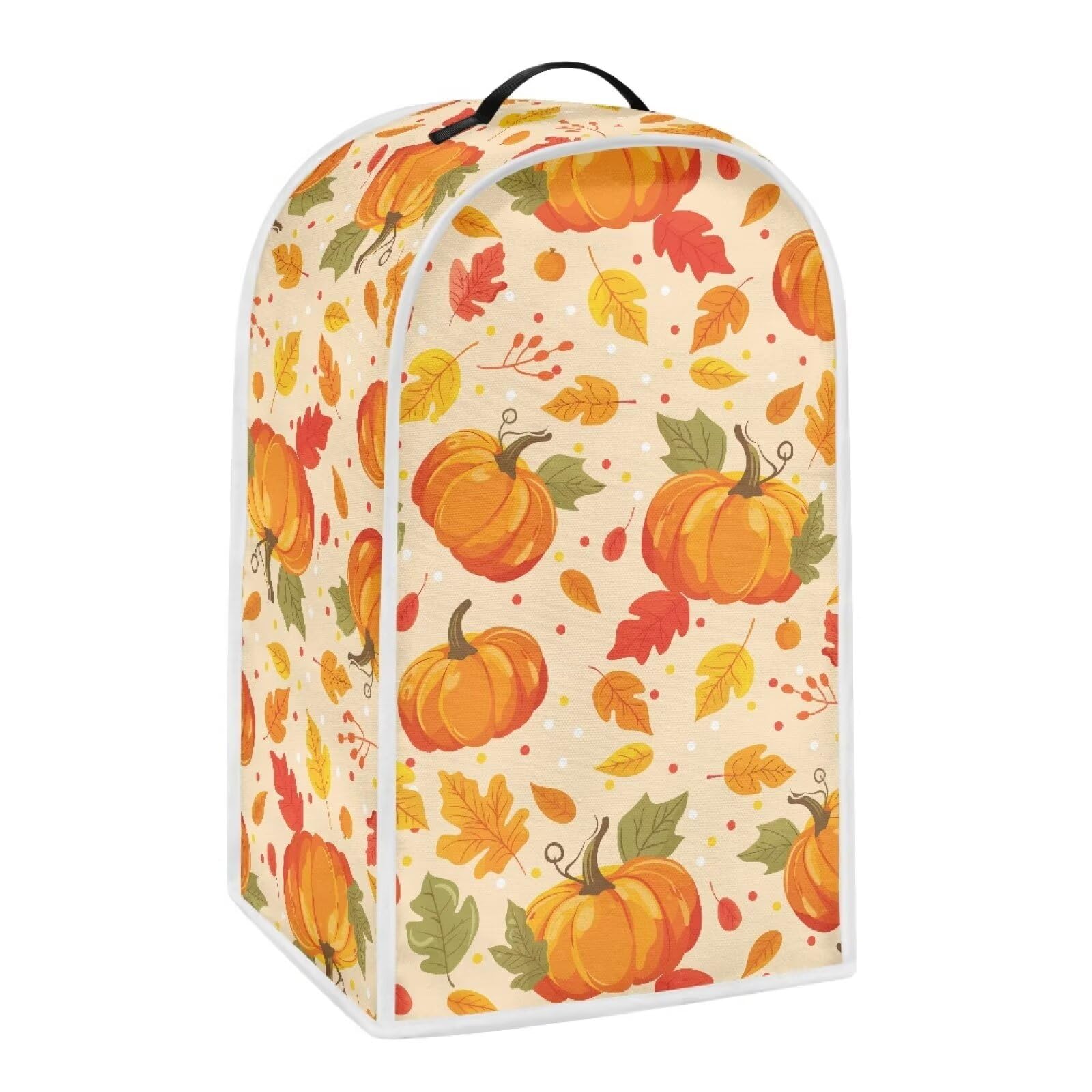 Hinthetall Thanksgiving Pumpkin Blender Covers for Kitchen Counter Maple Leaf Food Processor Cover With Handle Juicer Coffee Maker Covers for Home Kitchen Coffee Time