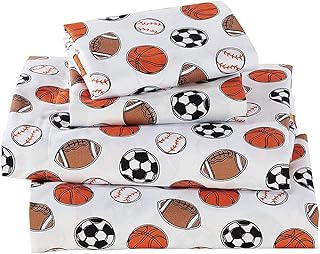 Fancy Linen Sport - Juego de balón de Baloncesto para niños, Color Blanco, Negro, Naranja y marrón