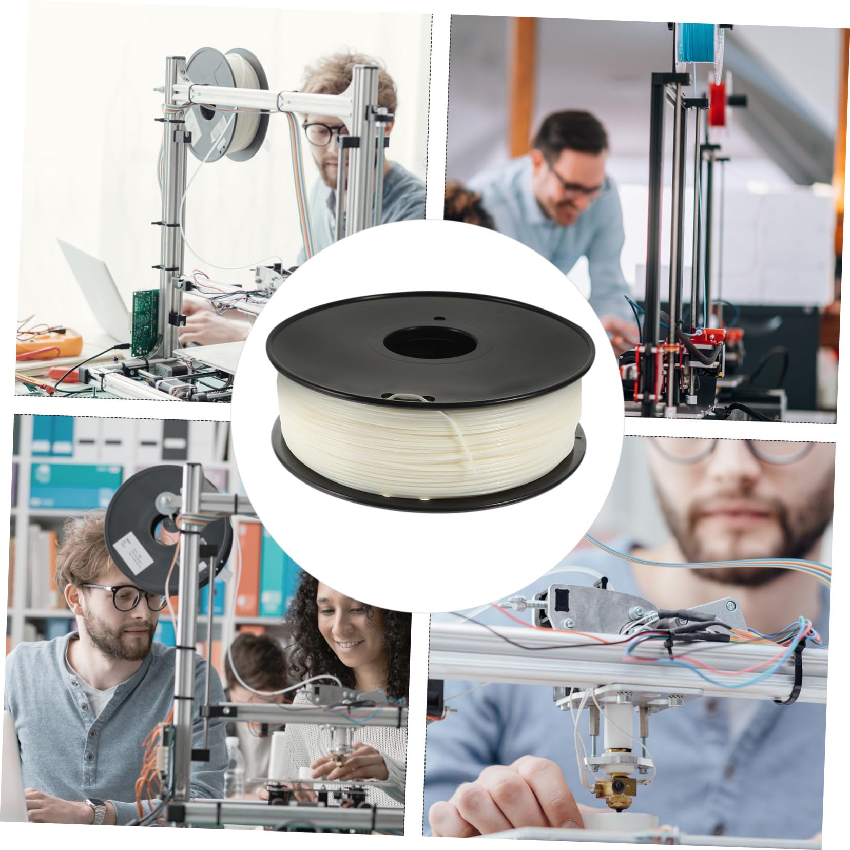 Filamento 3d Asa de 1, 75mm para Impresora 3d Blanco | Suministro de Impresión, Alta Dureza y Gran Tasa de Éxito, Formato para Trabajos de Fabricación Aditiva