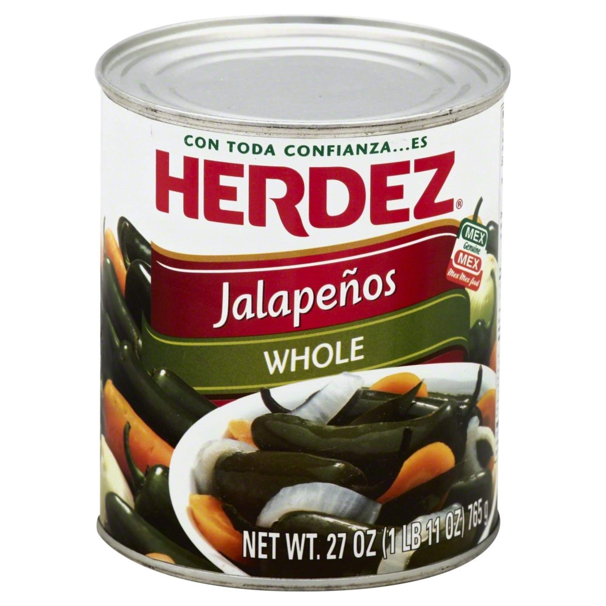 Herdez Pepper Jalapeno Whole, 27 oz