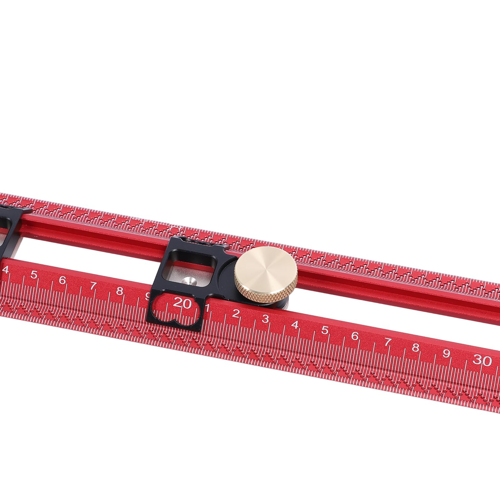 Regla Cuadrada en T, Regla en T de Aleación de Aluminio de 45 ° Graduada en T para Trabajar la Madera Regla en T para Taladrar Agujeros Ideal para Dibujo de Carpintería, Reglas