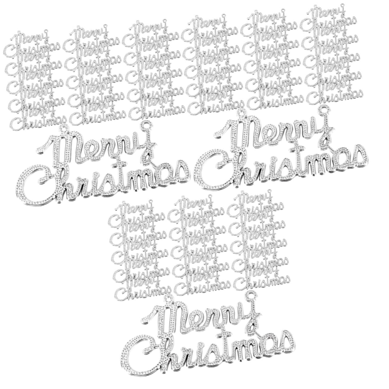 PRETYZOOM 3 Juegos De Letreros Navideños De Plástico con Texto Feliz Navidad Colgantes Navideños Guirnaldas Decorativas Adornos Ligeros para Árbol 20 Unidades X 3