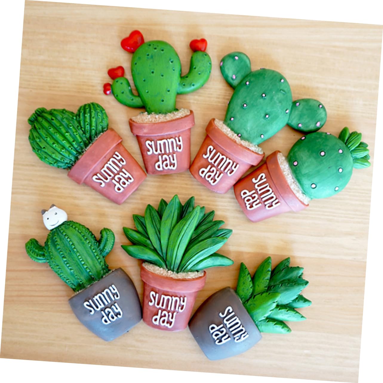 Cactus Kitties Fridge Magnet, Cactus Magnet, Desert Magnet, Plants...