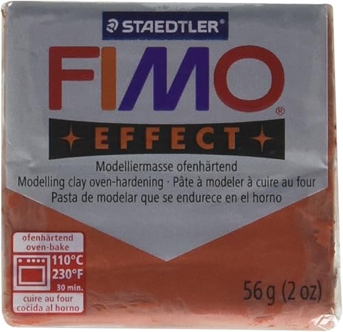 STAEDTLER Fimo - Arcilla polimérica suave, 2 onzas, 8020-27 cobre metálico