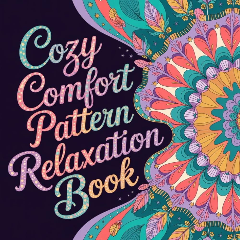Cozy Comfort Pattern Relaxation Book Coloring: cute coloring book for kids, coloring book for adults, kawaii coloring book, Coloring Book for Adults ... coloring, simple comfort pattern coloring