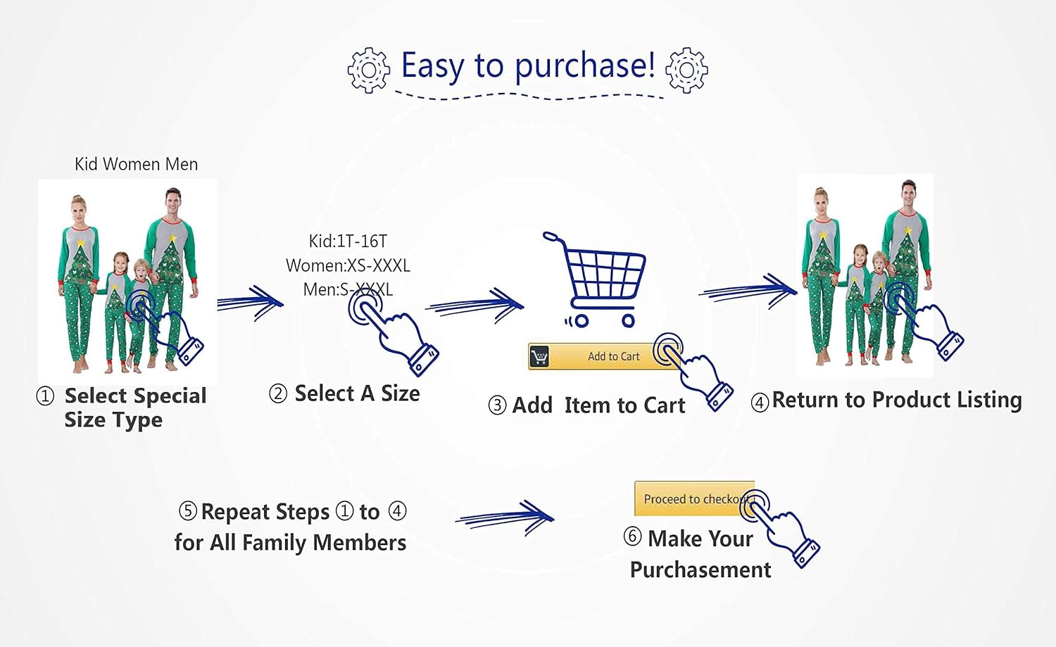 Benaive Matching Family Christmas Pajamas Set Boys Girls Holiday Pjs for Women Men Sleepwear - Image 6