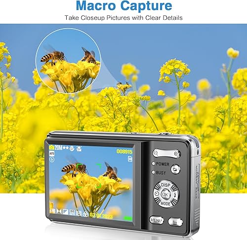 Miniatura 3 de Cámara digital 4K para enfoque automático de fotografía, cámara de vlogging de 48 MP para YouTube con tarjeta SD, pantalla IPS de 3 pulgadas, cámara