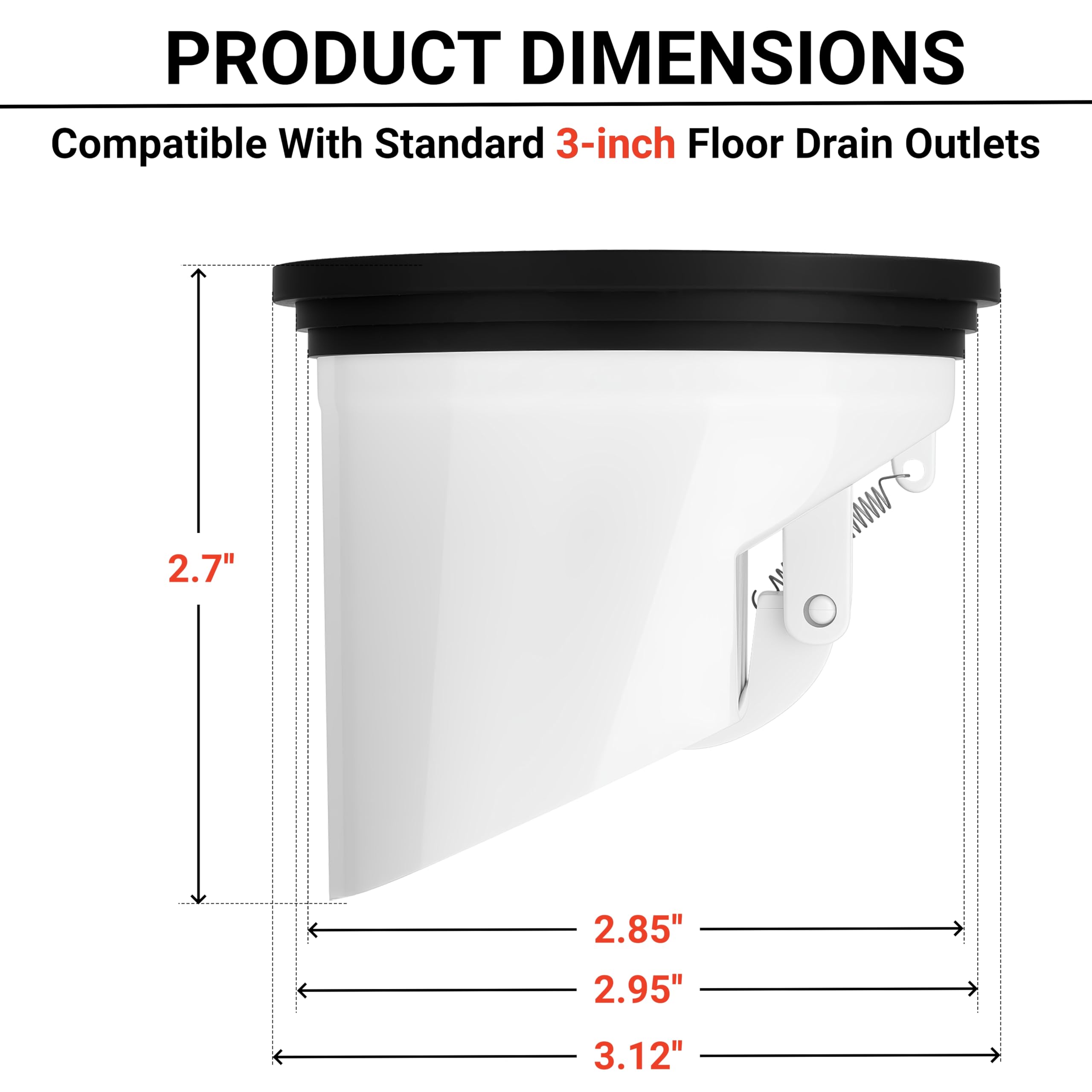 Drain Seal for 3-Inch Drains - Block Odor & Backflow -3