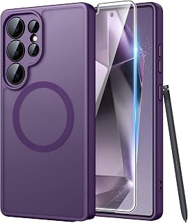 FNTCASE for Samsung Galaxy S24 Ultra Case, Compatible with Magsafe Purple
