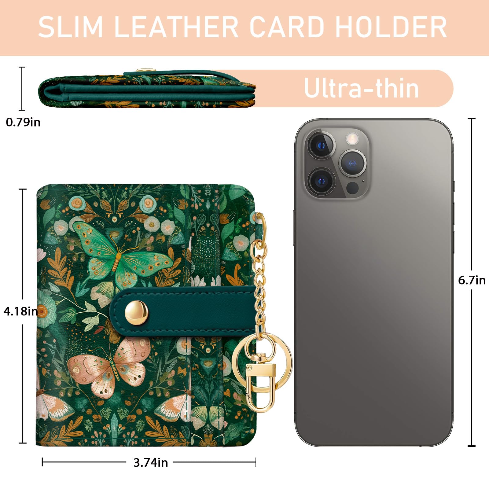 Jogjam Rfid Ladies Wallet, Small Slim Thin Compact Credit Card Women Wallet, PU Leather Bifold Cash Zipper Coin Pocket ID Window for Female