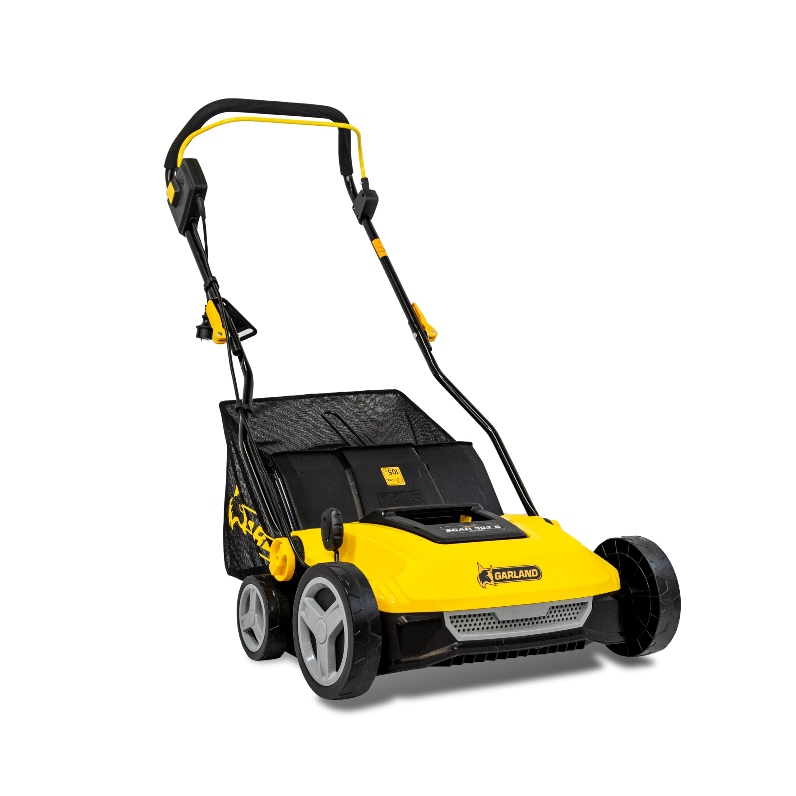 Garland Scar 322E-V23 - Escarificador eléctrico 1800W, Ancho 37 cm, para césped hasta 300 m², Regulable en Profundidad, escarificador de césped con Rodillos Intercambiables.