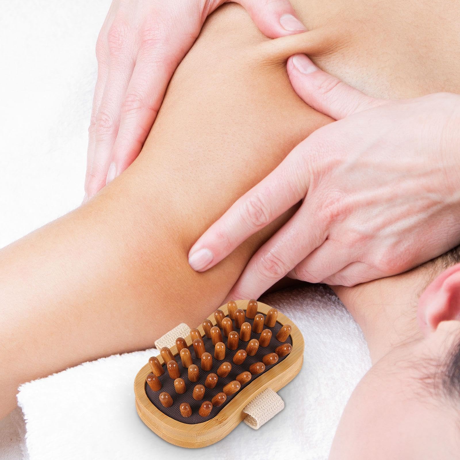 5 Cepillos de Madera para Masaje Corporal, Cepillo Masajeador Corporal, Herramienta para Esculpir El Cuerpo, Masajeador Manual de Mano, Cepillo