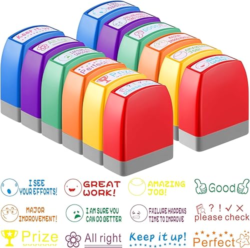 Miniatura 1 de 12 sellos para profesores, sellos de goma autoentintados, sellos de aula para profesores, sellos fotosensibles para profesores, escuela de educación