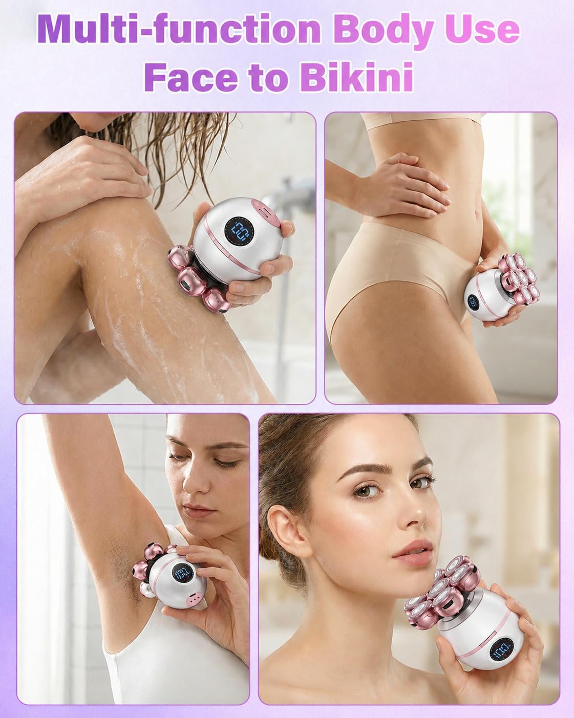 UpperX Pink Portable 6‑in‑1 Shaver – 7D Floating Foil, IPX7 Waterproof, Wet/Dry, LED Indicator, USB‑C Quick Charging – Ideal Carry‑On Essential.