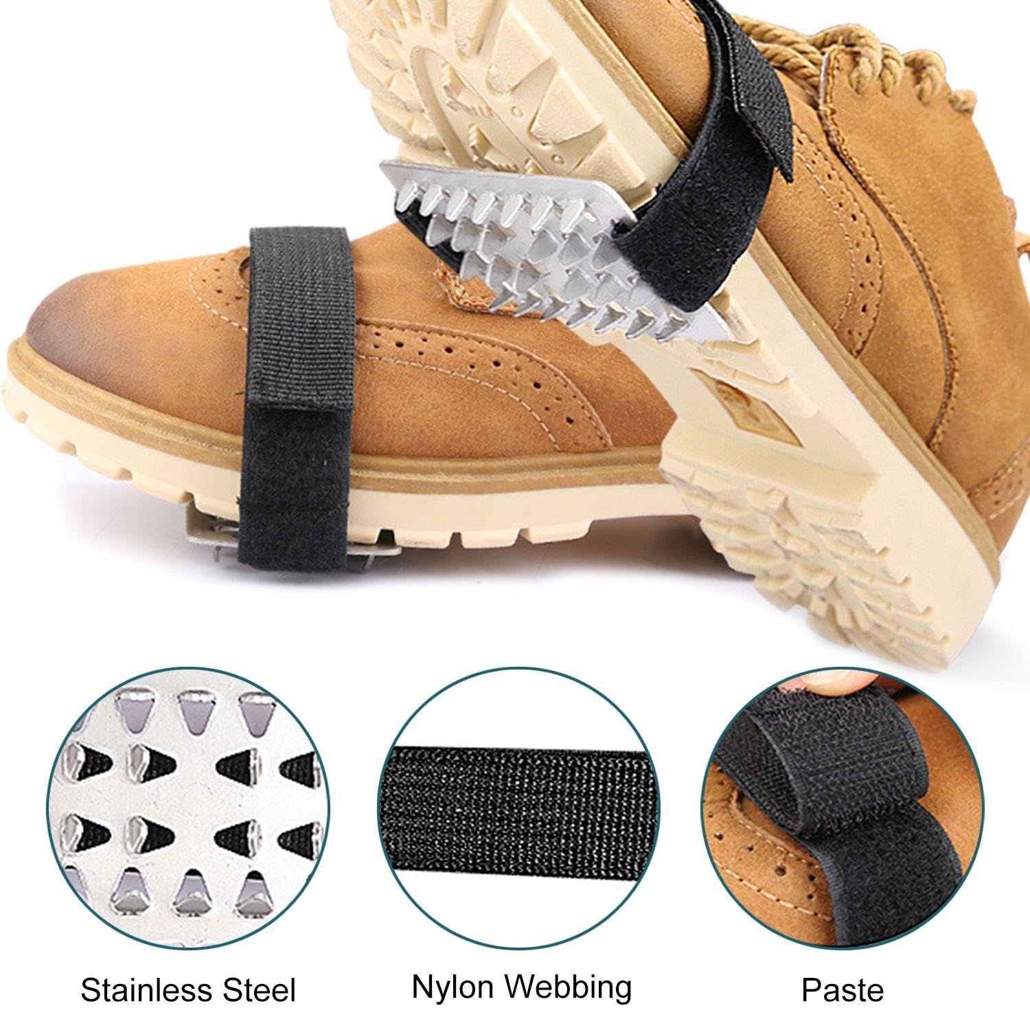 1 Par De Cubrezapatos De Crampones, Productos De Invierno para Exteriores, Clavos Antideslizantes, Clavos para Senderismo, Accesorios para Zapatos, Adecuados para Nieve Y Hielo