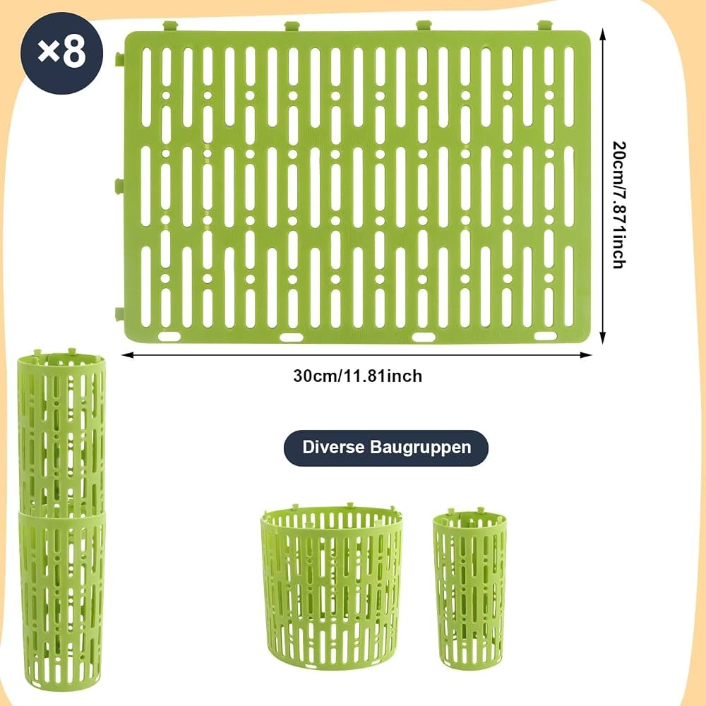 Confezione da 9 protezioni per tronchi d'albero, in plastica espandibile con fori di ventilazione, protezioni per tosaerba, verde. | Leroy Merlin