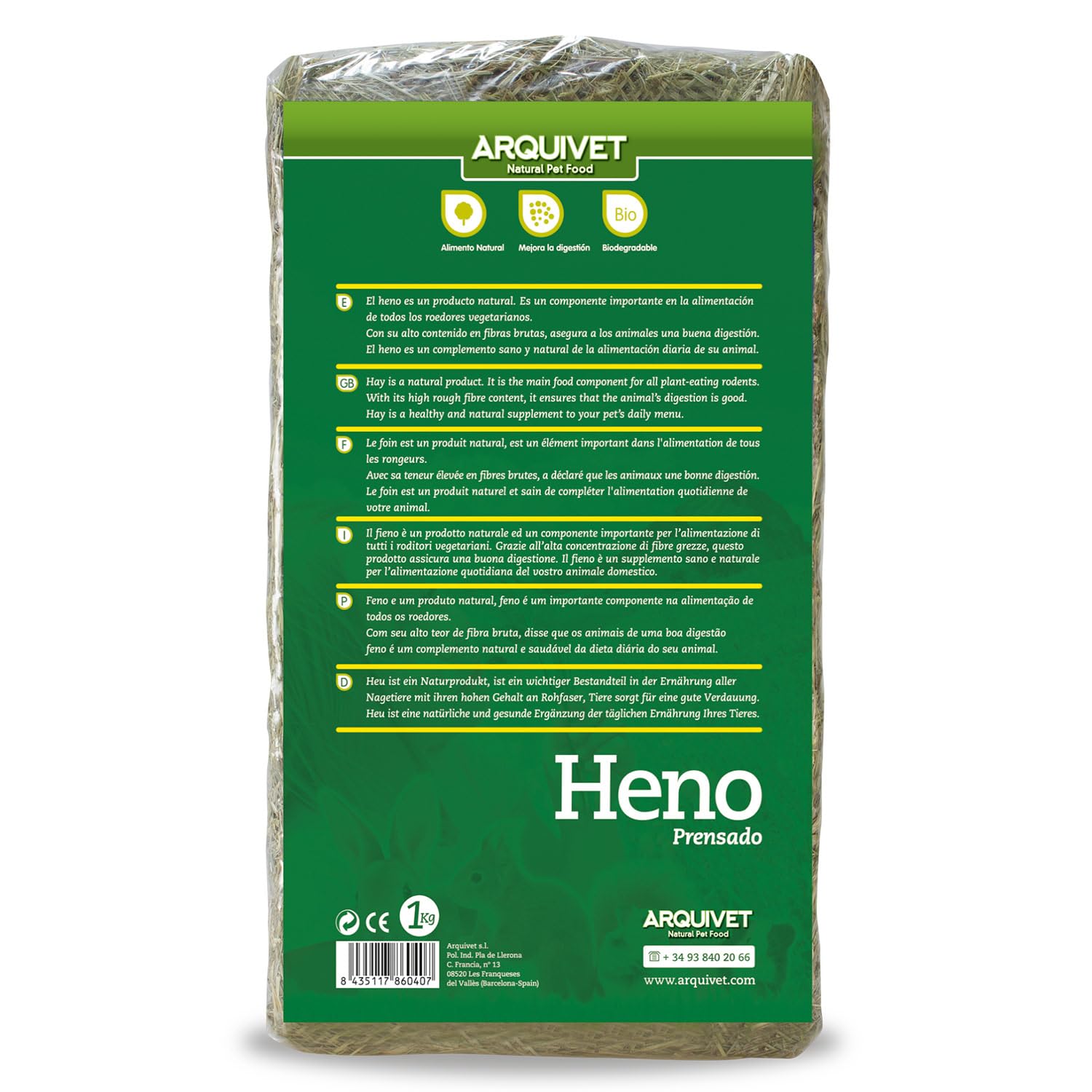 Arquivet - mod. 8435117860407 – Fieno, confezione da 1 kg