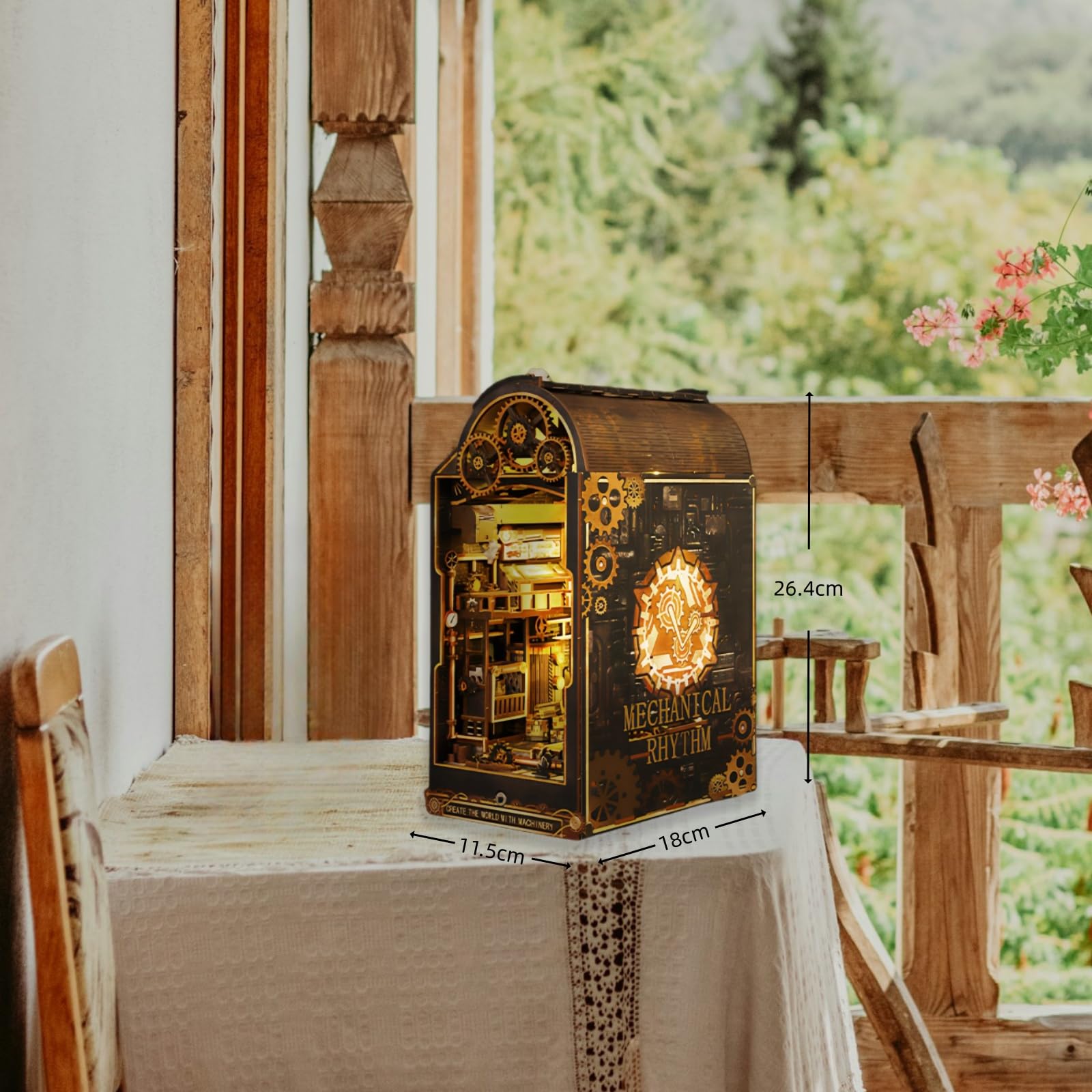 Amazon.co.jp: スチームパンク産業機械DIYブックヌーク-産業革命の機械