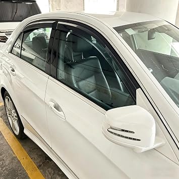 In-Channel Wind Deflector for Mercedes-Benz M-Class W164 5 Door 2005-2011 Window Visors Sun Rain Guard Vent Weather Shields, Smoke, 4Pcs