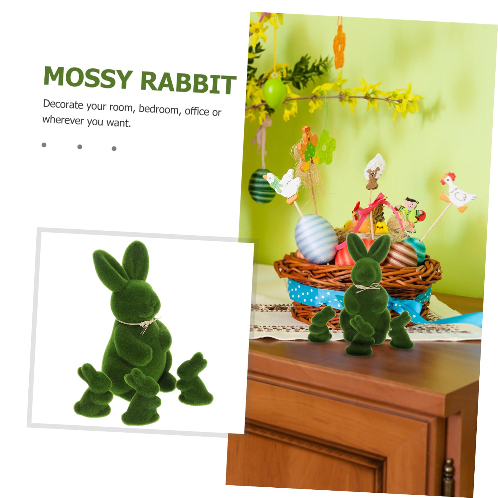 Cabilock 8 Pz Coniglietto Di Pasqua Bambino, Bambino Affollato Coniglietto Di Sintetica All'aperto Statuina Di Coniglio Pasquale Peluche Cartone Animato Pianta in Vaso Ufficio Schiuma