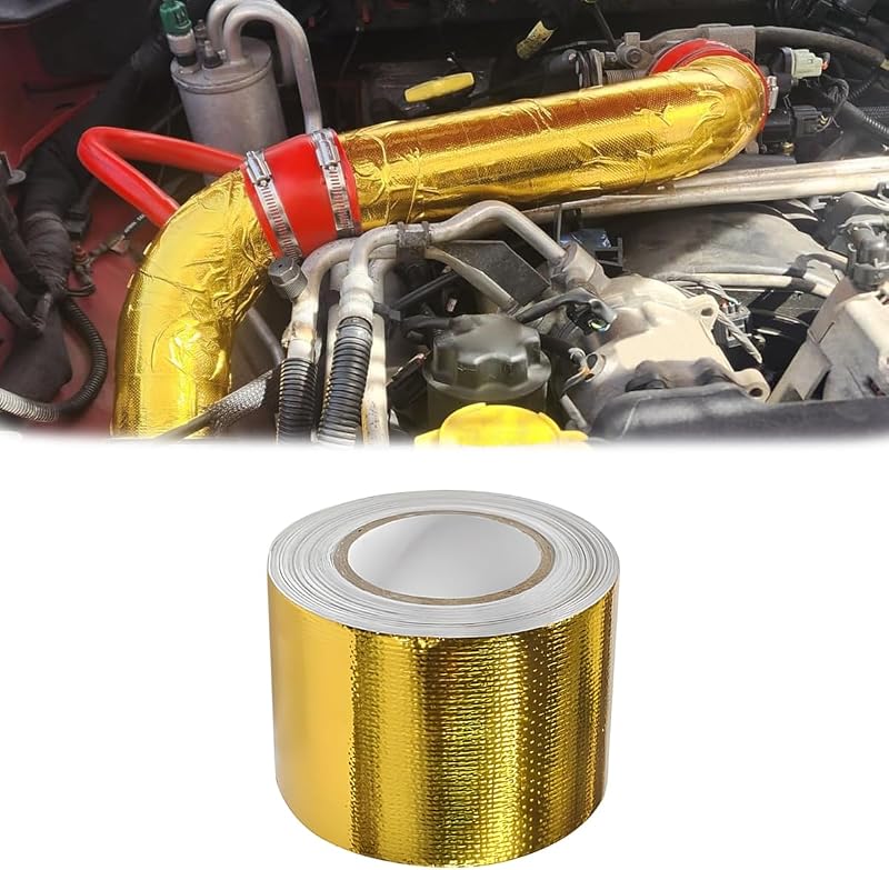 Fita adesiva refletiva para isolamento térmico automotivo KPFILEH dourada 5,08 cm x 10 m – 1 rolo