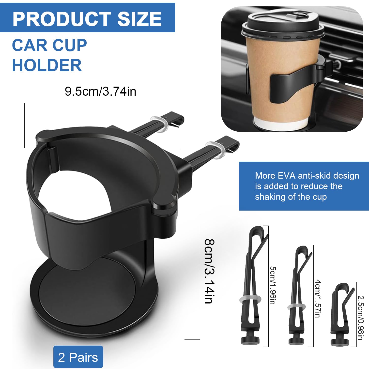 QINERSAW Porte-Gobelet Pour Voiture En Cuir 28 * 20.7cm Porte Gobelet VVoiture U