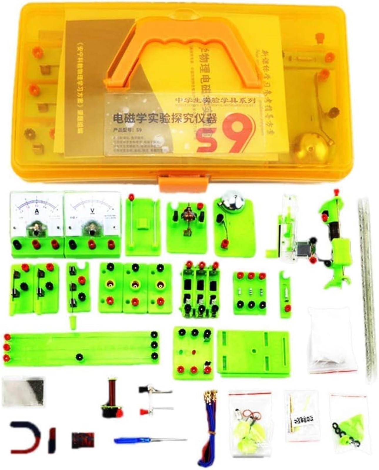 Kit De Experimentos Electromagnéticos Física Multifuncional For Circuitos En Serie, Timbres Bricolaje, Células Solares, Atracción Electroimanes Y Prueba