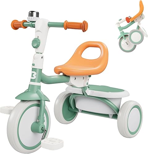 Miniatura 17 de besrey Triciclo para niños pequeños con campana, triciclo para niños de 18 meses a 5 años, triciclo para niños, bicicleta para niños de 1.5 a 5