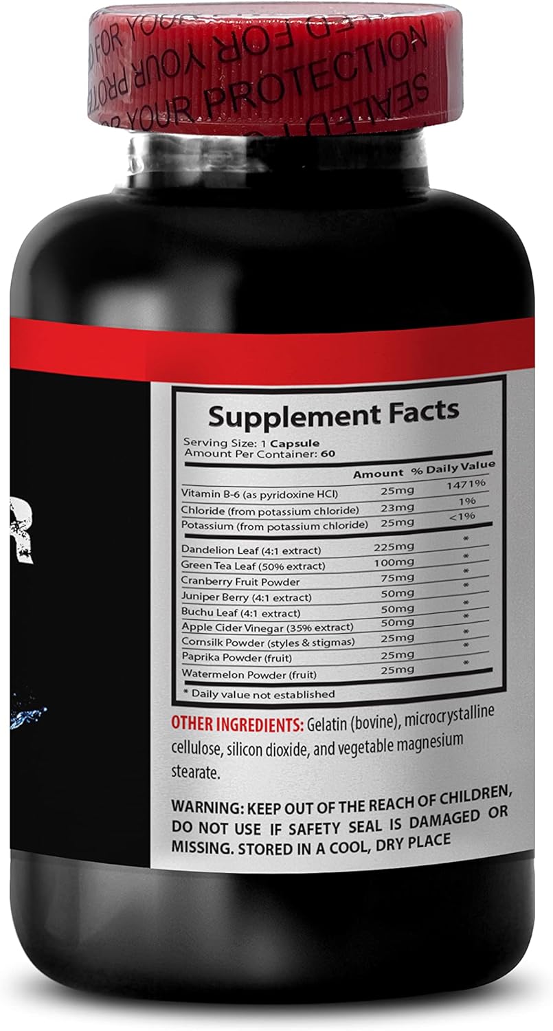 Bloating Relief and Belly Reduction - Water Away Diuretic Pills - Natural Detox Pills - Water Pills for Swollen Legs and feet - Natural diuretics for Water Retention - Diuretic Pills - 2B 120Capsules