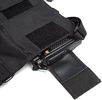 Vista 7 de Funda de hombro de radio para arnés de pecho, chaleco para radio bidireccional, bolsa frontal para walkie talkie con bolsas frontales para Kenwood