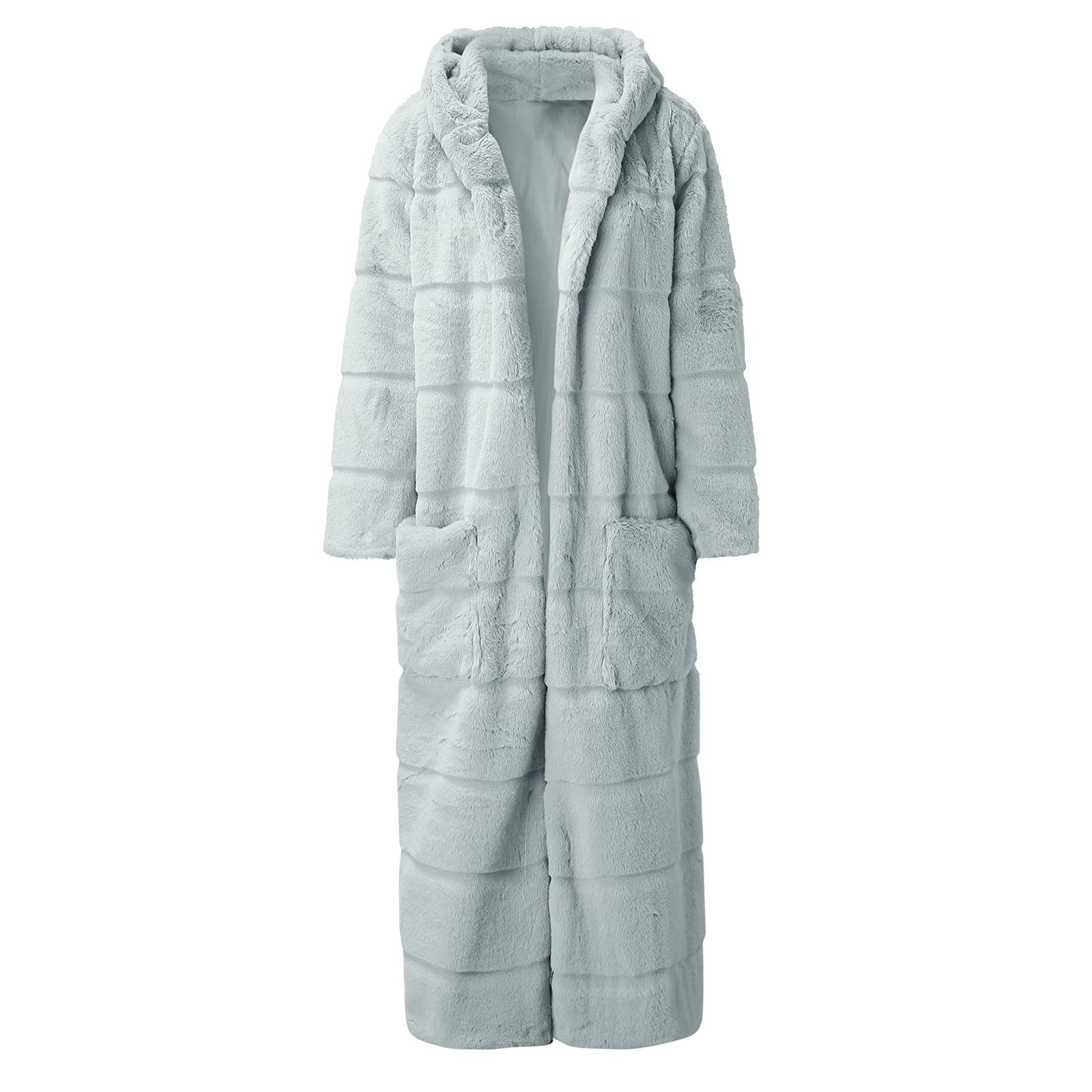 Chaqueta de piel sintética de manga larga con capucha y capucha para mujer, informal, talla grande
