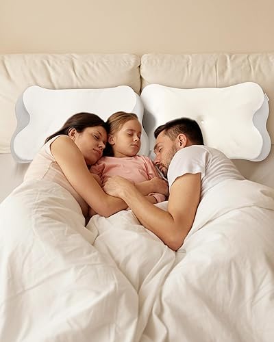 Miniatura 9 de Feagar Almohada cervical para el cuello, almohada de espuma viscoelástica de contorno suave para aliviar el dolor de cuello y hombros, diseño